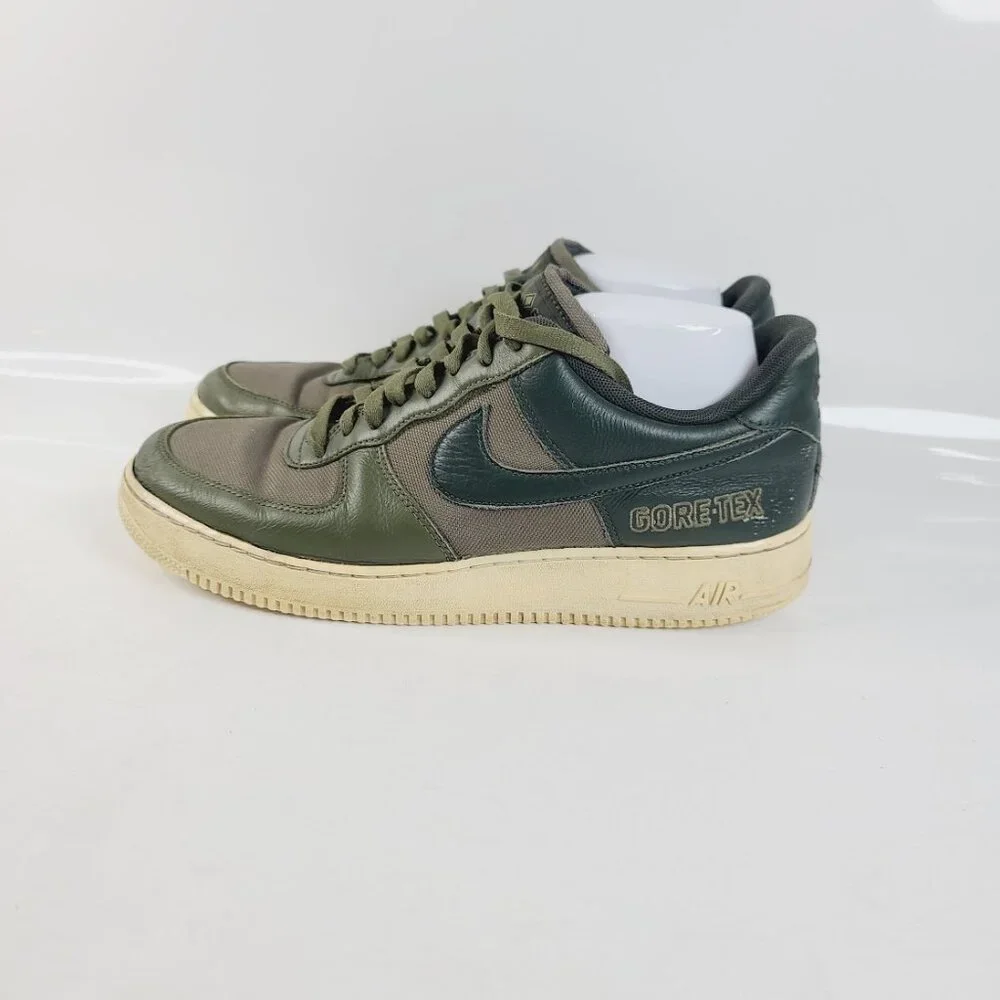 Nike Men's Dark Green Olive Air Force 1 GTX Leather Athletic‎ Sneaker Size 11
